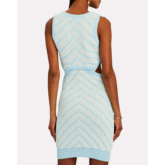 For Love and Lemons Corina Cut Out Mini Dress Blue (Flawed) - Picture 4 of 10